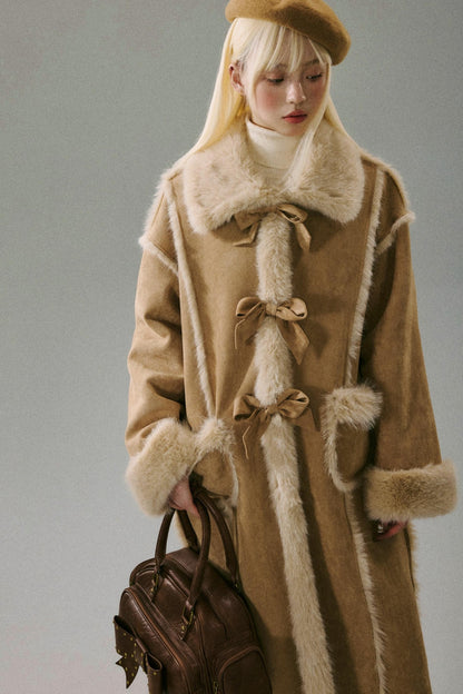 Brown Long Fur Warm Jacket