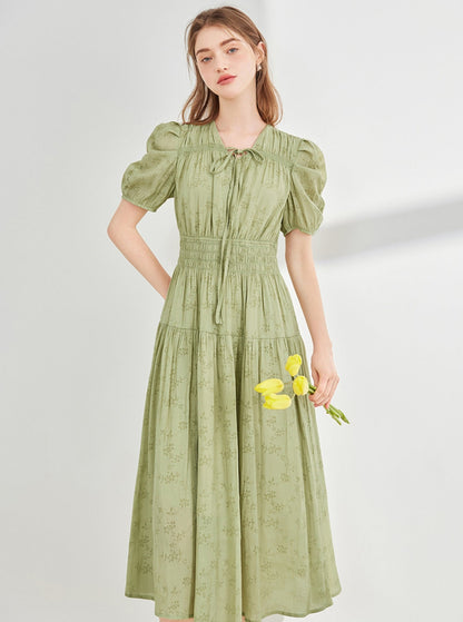 Puff Sleeve National Style Dress