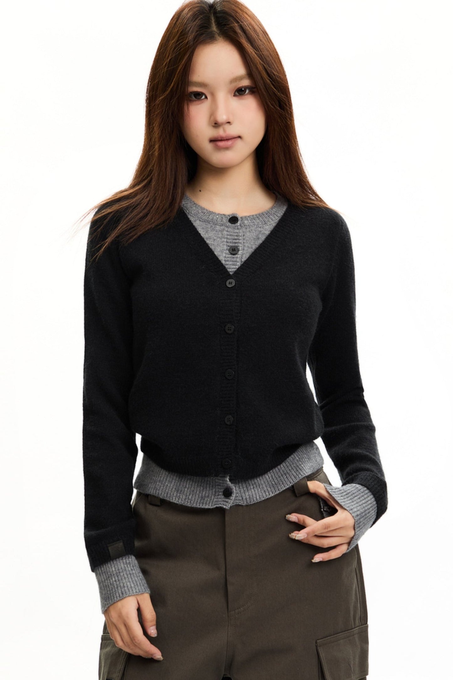 Relaxed Contrast Crewneck Top