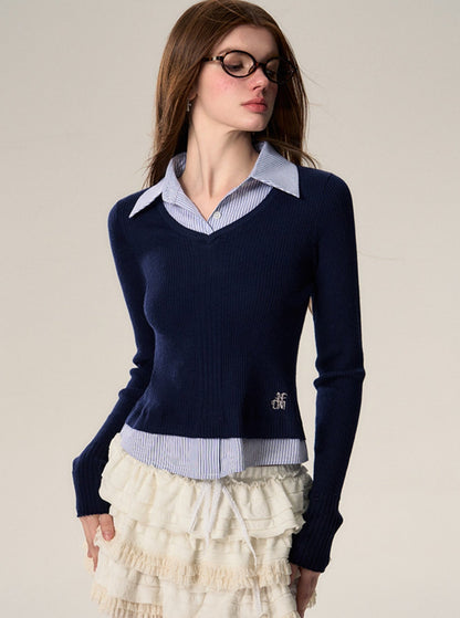 slim-fit knit top