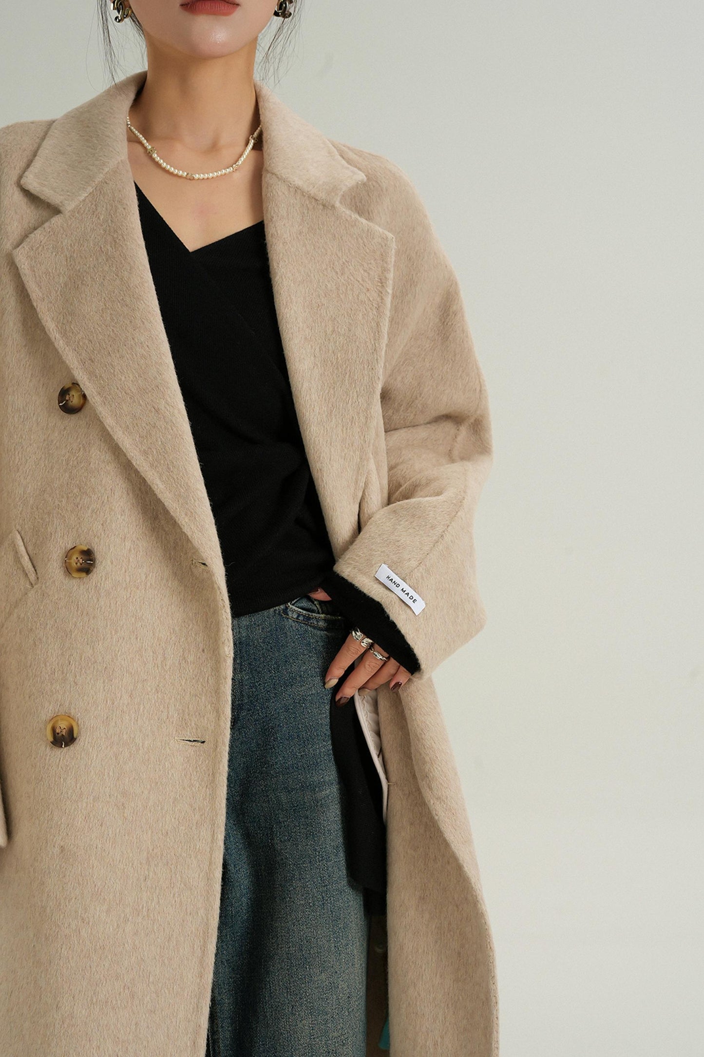 Double-Breasted Wool Suit Coat