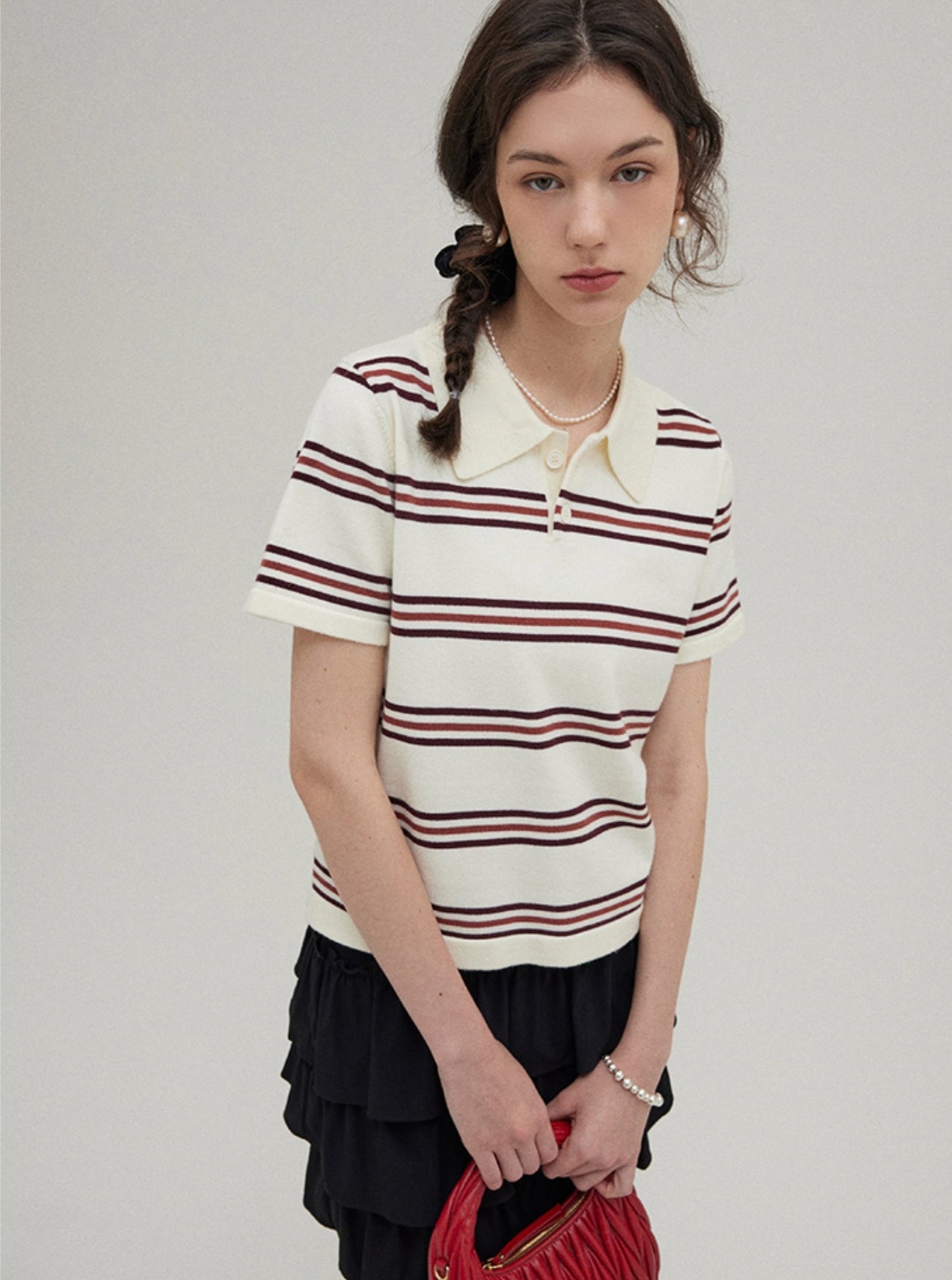 vintage temperament short sleeve tops