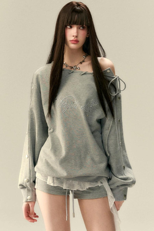 Versatile Skinny Streetwear Babes Top Set-Up