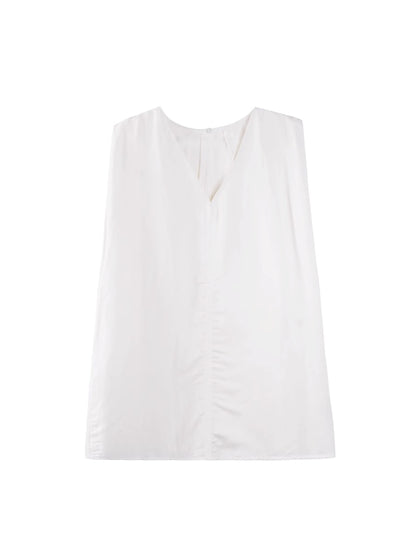 Summer V-Neck Linen Vest Set-Up