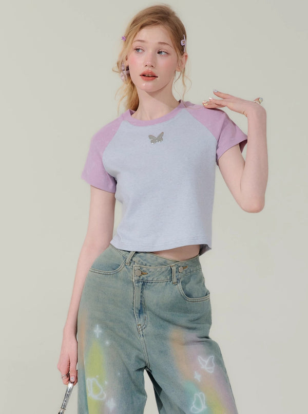 Retro Raglan Sleeve T-Shirt