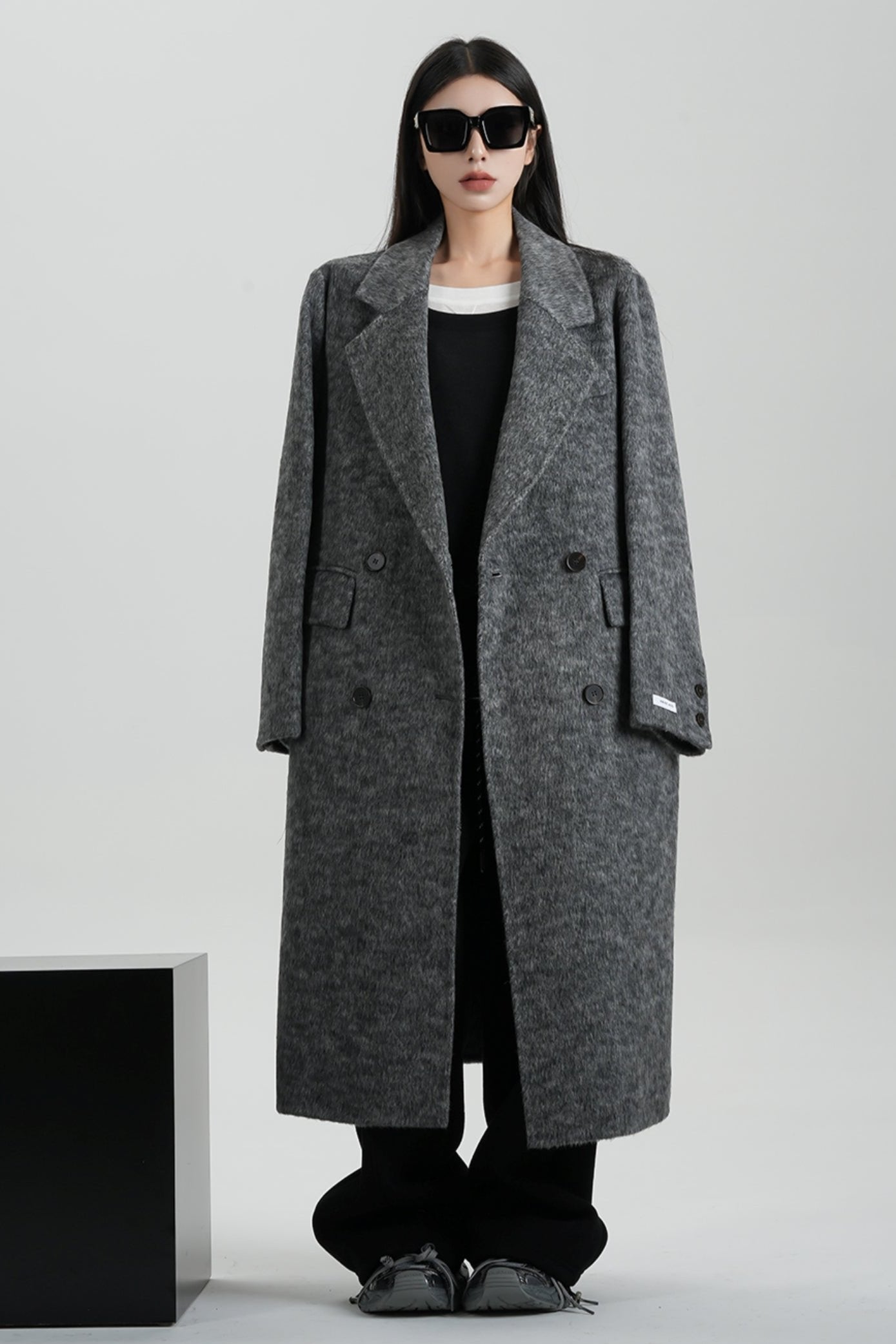 Reversible Tweed Wool Coat