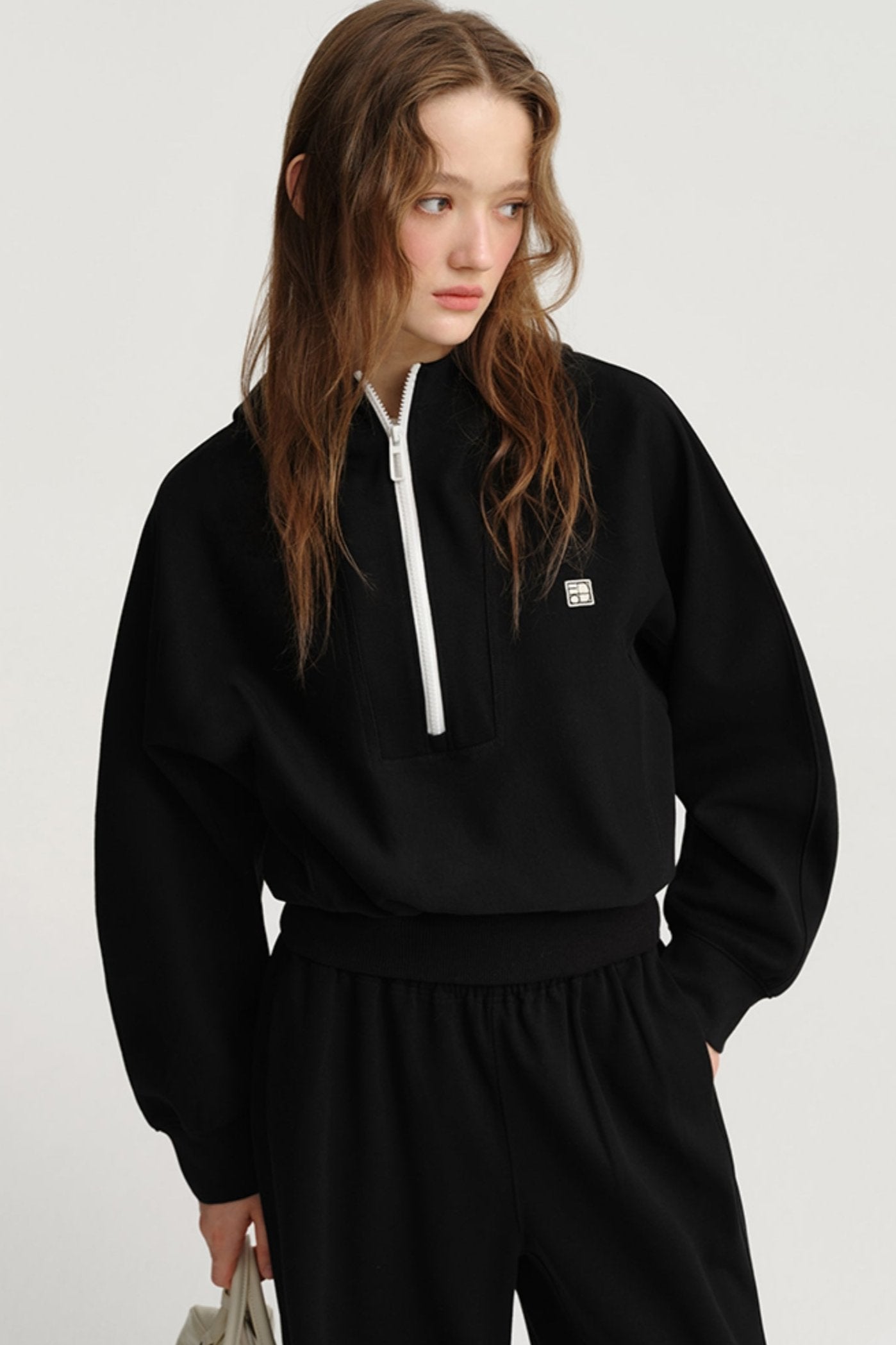 Sporty Two-Piece Sweatshirt Set-UP