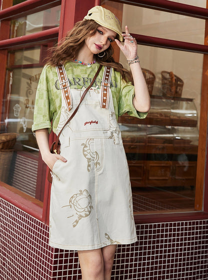 Cotton Casual Overalls Skirt