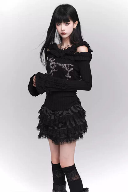 Ghost Girl A-Line Puffy Skirt