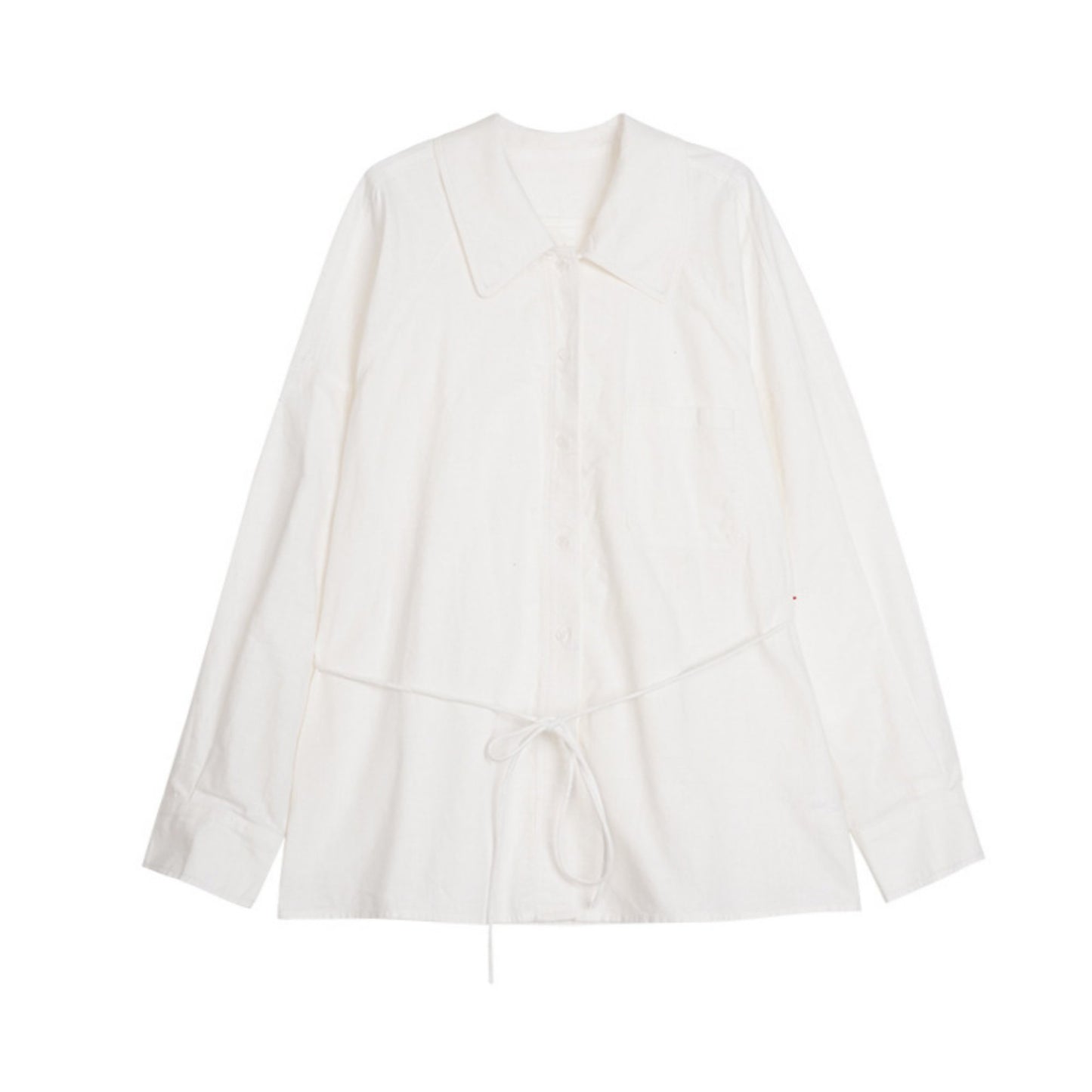 Ramie Layered Long Sleeve Shirt Set-Up