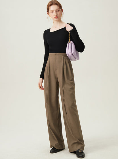 Commuting Square Neck Knit Top