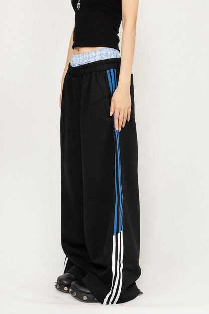 Retro Look Thin Stitching Trousers