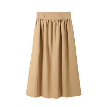 Summer Khaki A-Line Skirt