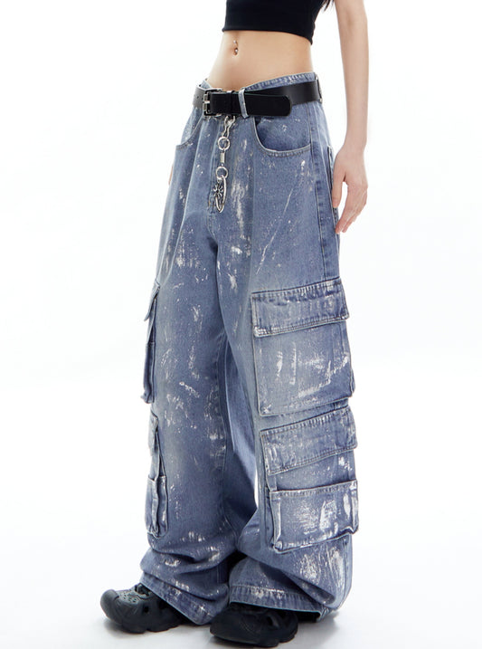 Casual Graffiti Straight Pants