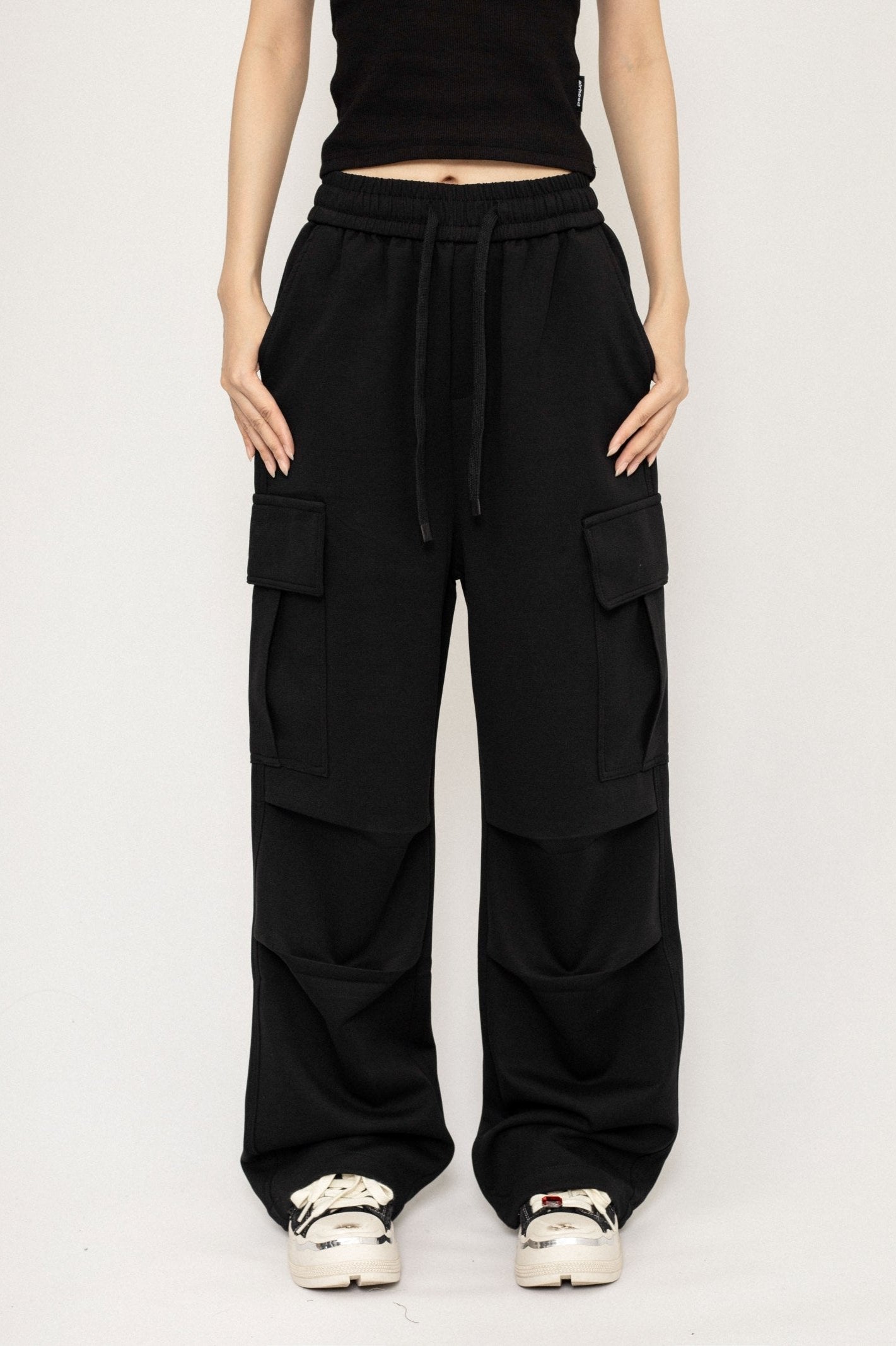 American Black Casual Stretch Cargo Pants