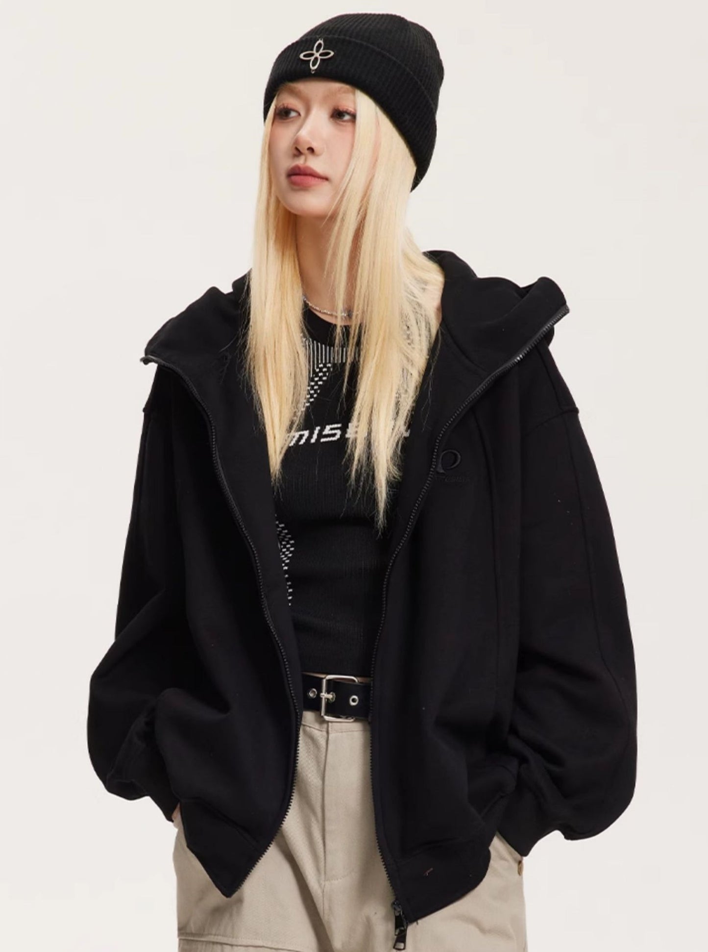 Collaboration Pound Hooded Cardigan Jacket