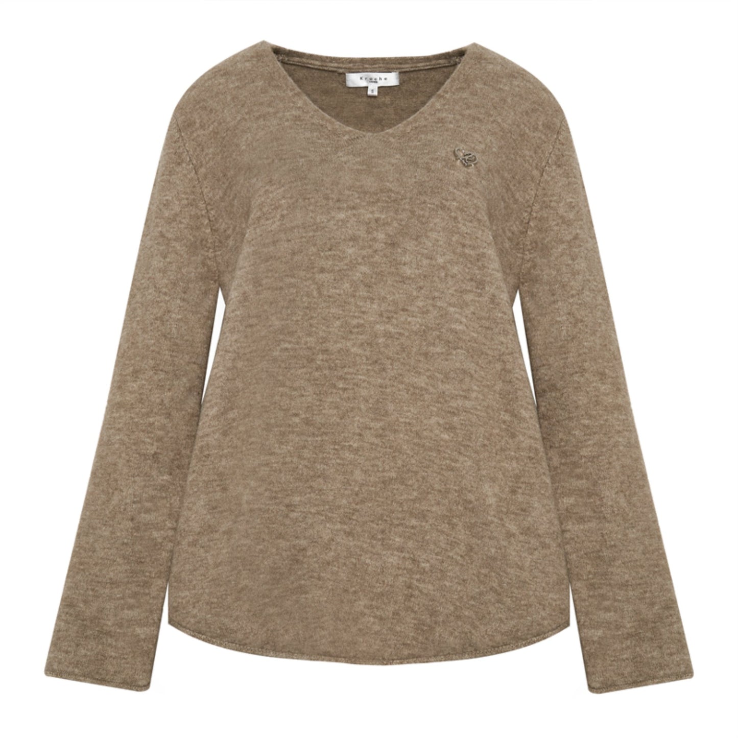 Rolled Sweater & Wide-Leg Pants Set-Up