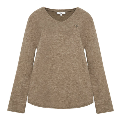 Rolled Sweater & Wide-Leg Pants Set-Up