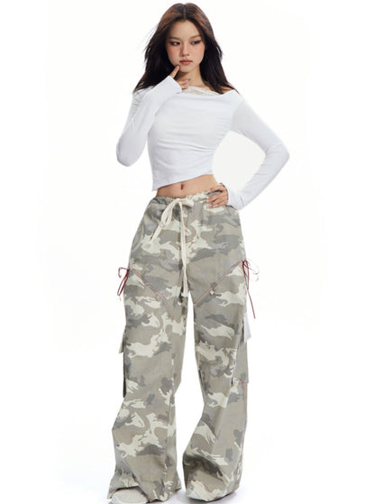 American Vintage Print Cargo Pants