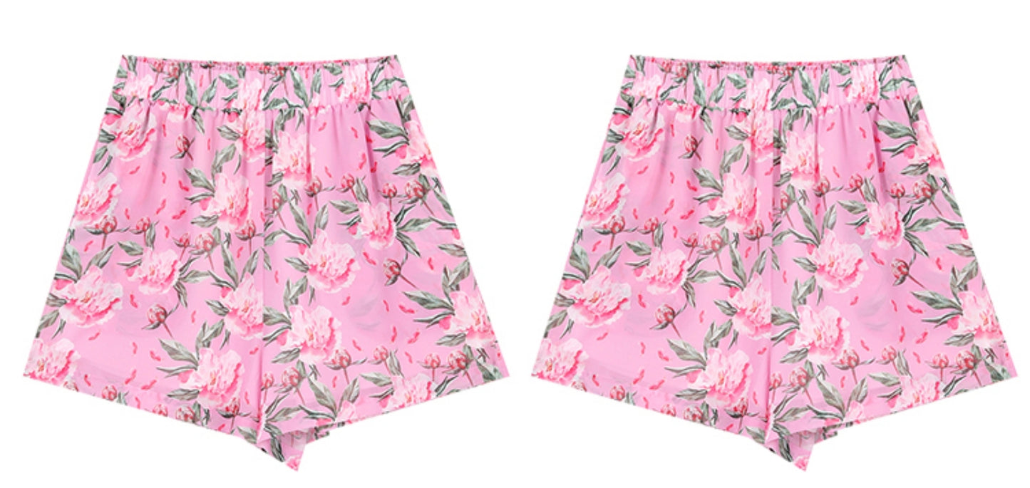 Pink Printed Two-Piece Set