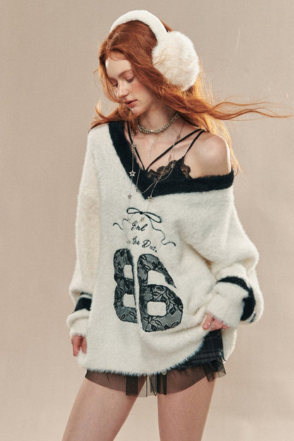 Loose Wool Sweater Top