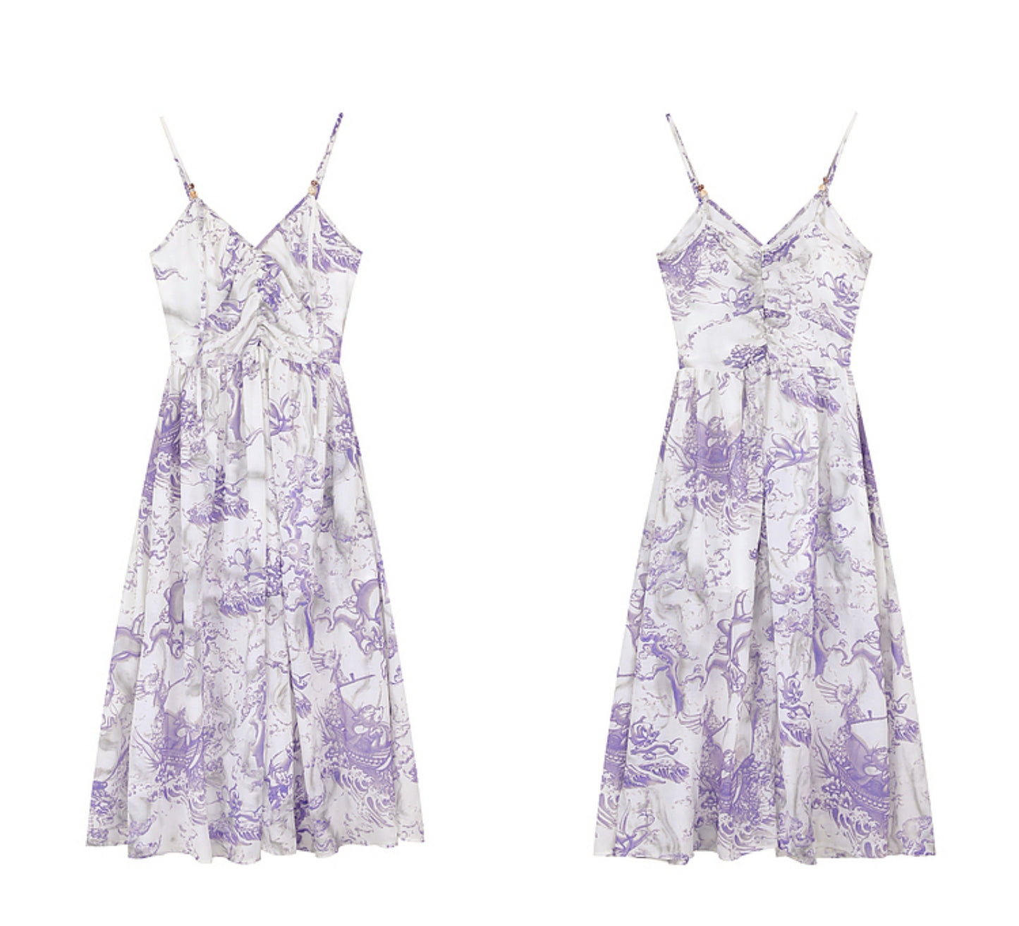 Chinese Print Slip Dress