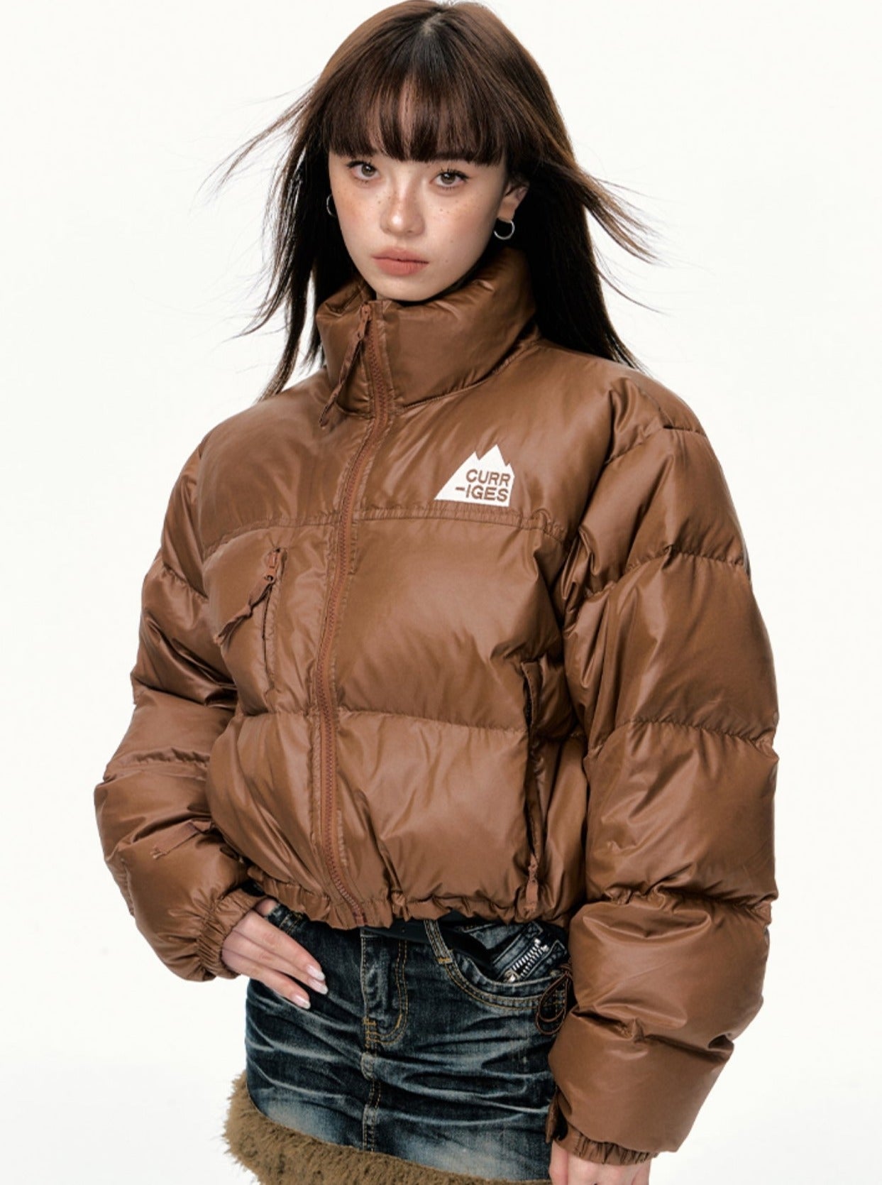 American Retro Brown Shortjacke