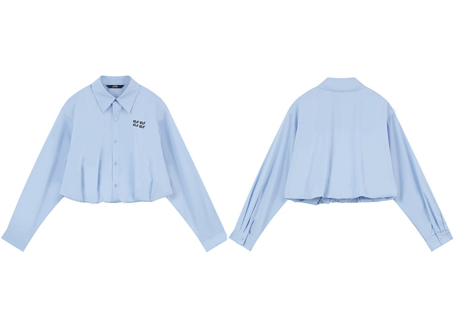 Embroidered Waist Blue Cruise Shirt