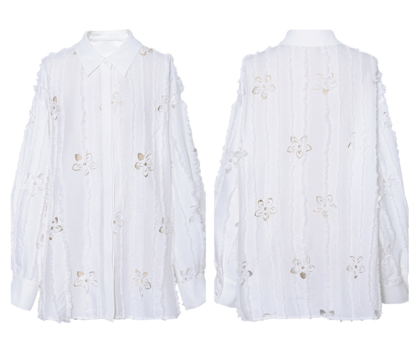 French Style Hollow Floral Two-Piece Set-Up