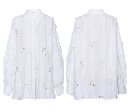 French Style Hollow Floral Two-Piece Set-Up