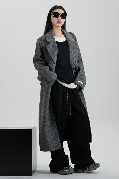 Reversible Tweed Wool Coat