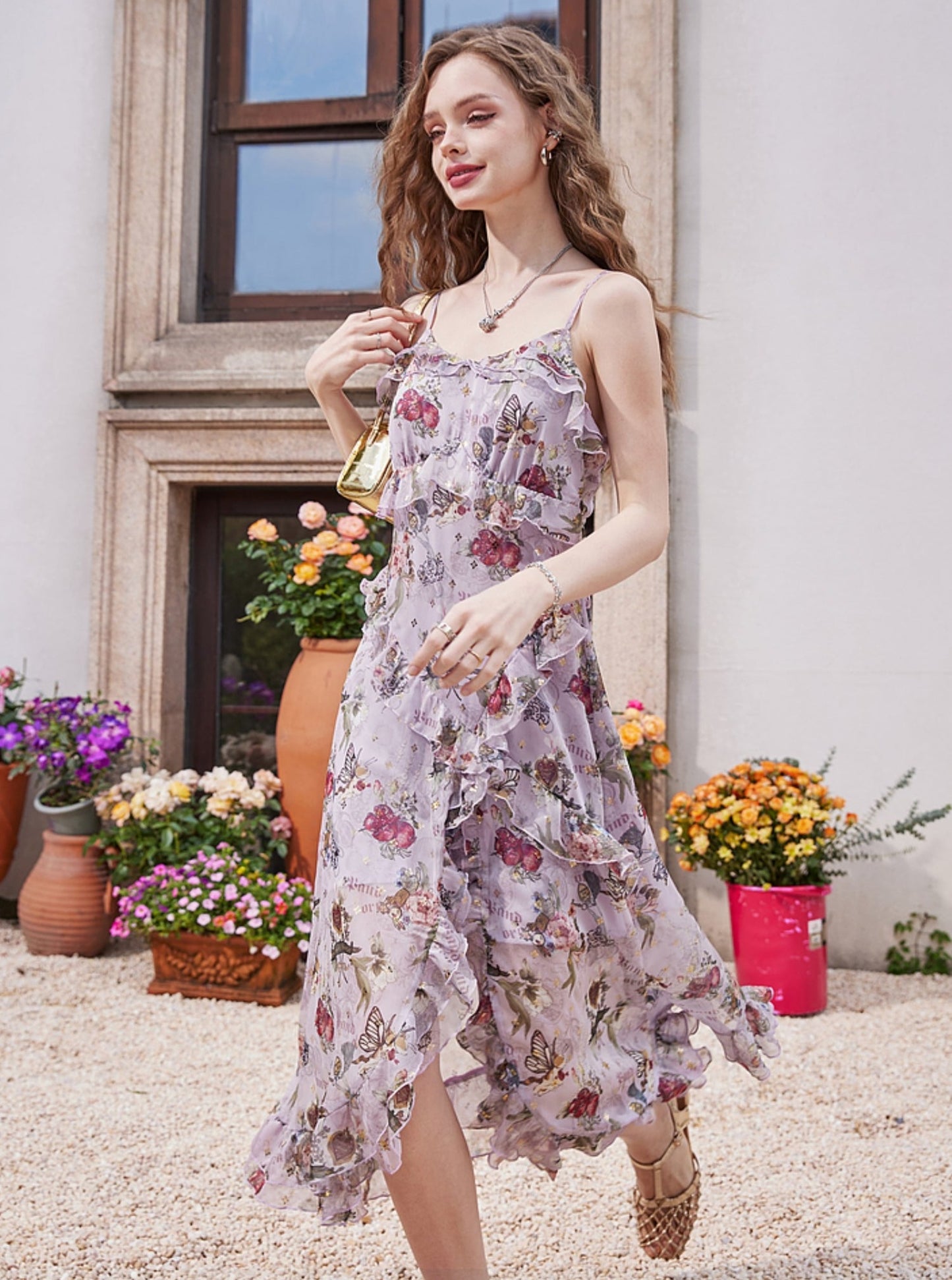 Gentle Wind Floral Slip Dress