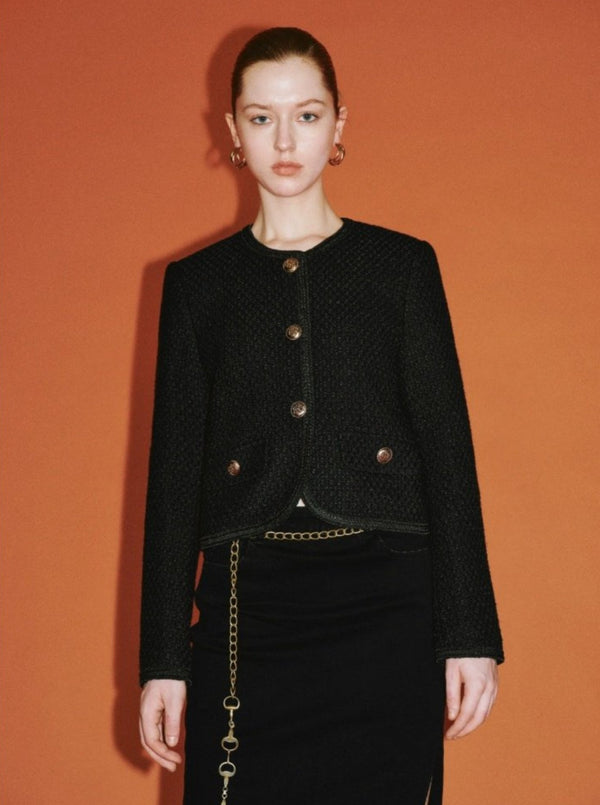 Fragrance Texture Button Jacket