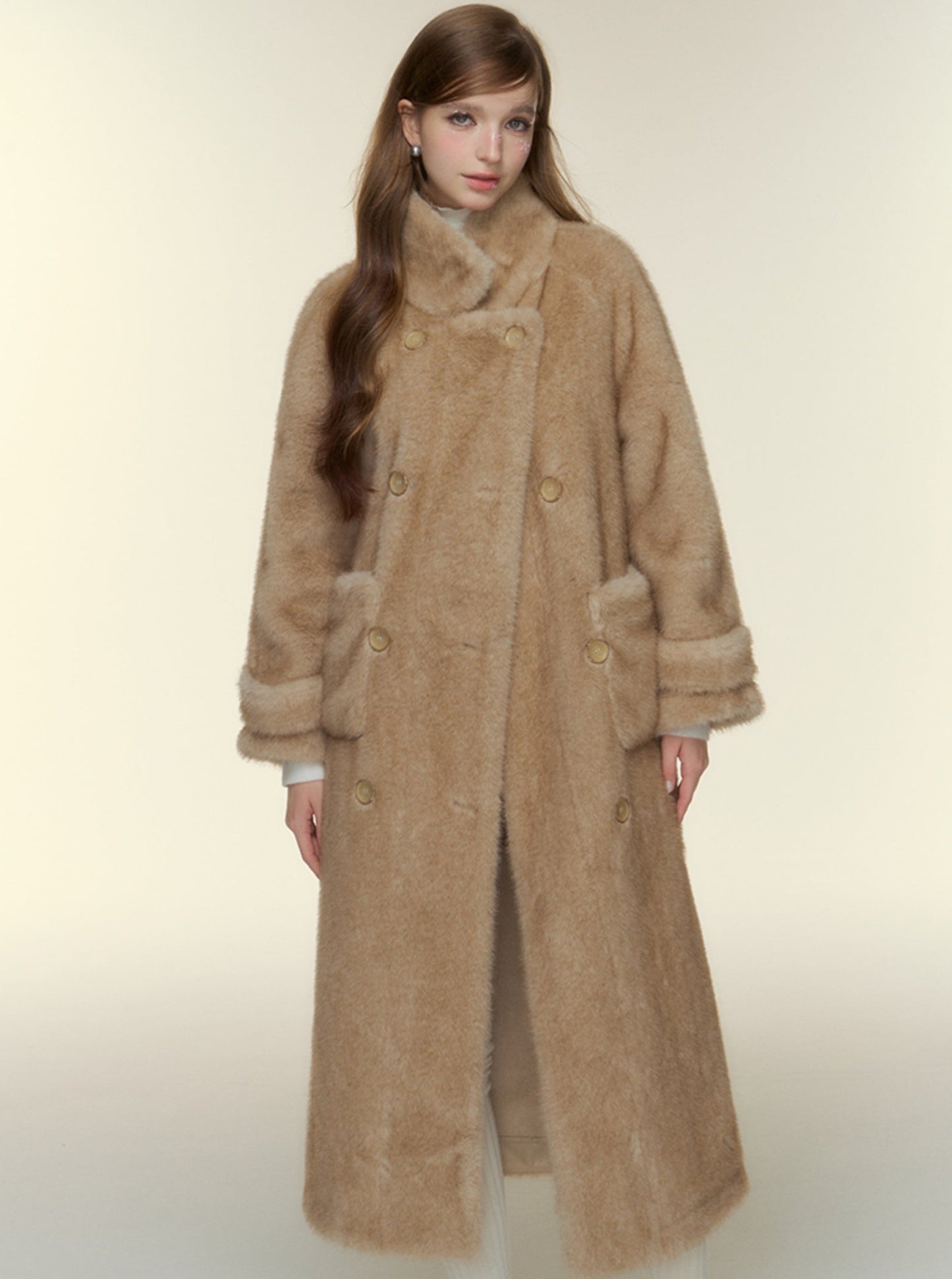 Fur Integrated Midi Age Reduction Jacket