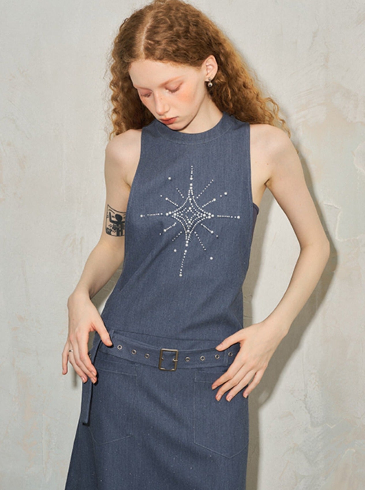 Slim Halterneck Star Dress