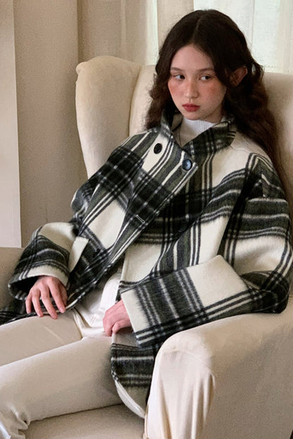 Forest Plaid Woolen Jacket