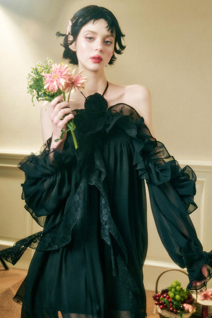 Off-Shoulder Galaxy Party Dress