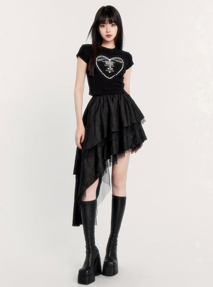 Dark Muse Heart Print T-Shirt