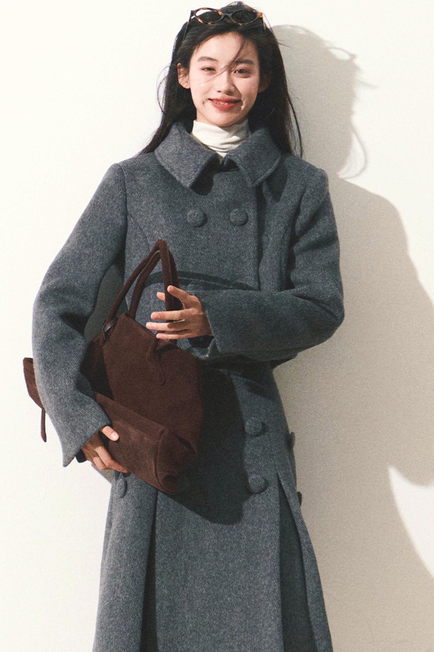 Wool Tweed Jacket Skirt Set-Up