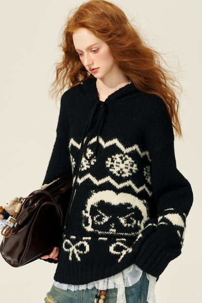 American Retro Loose Knitted Sweater