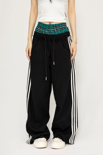 OCTTFLAB Autumn Pant 2024 New Patchwork Pant Casual Sweatpants Wide-leg Sweatpants Loose and slim