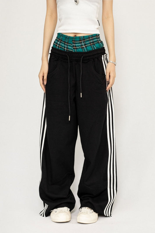 Patchwork Freizeit-Sweatpants 