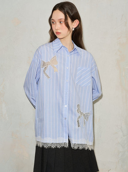 Striped Lace Gentle Shirt