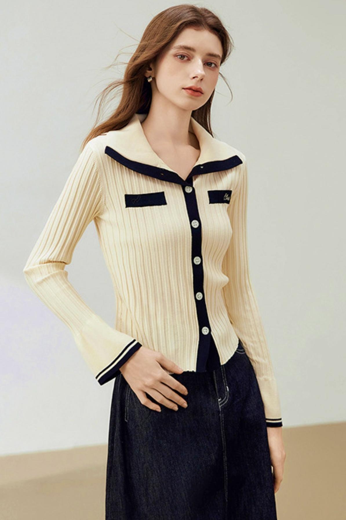 Chic Stitching Knit Sweater