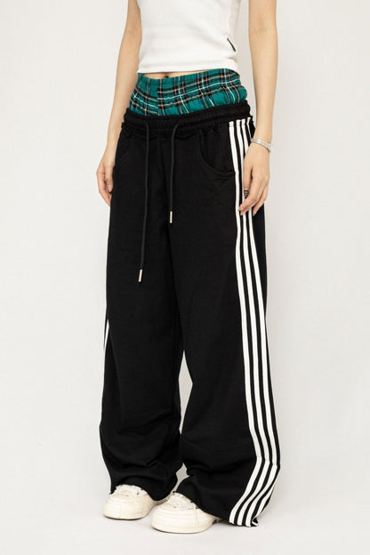 OCTTFLAB Autumn Pant 2024 New Patchwork Pant Casual Sweatpants Wide-leg Sweatpants Loose and slim