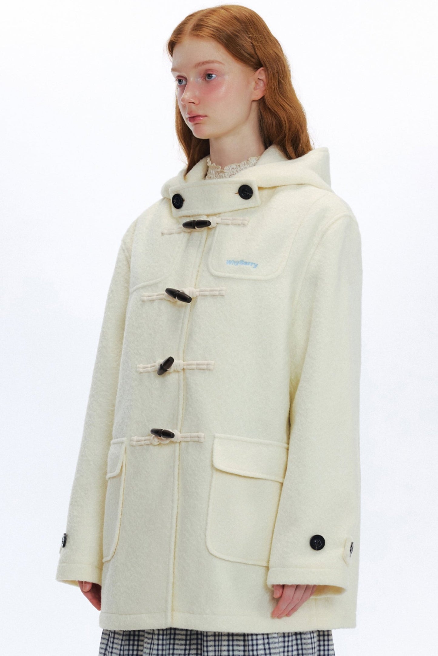 Puff Academy Hooded Tweed Coat