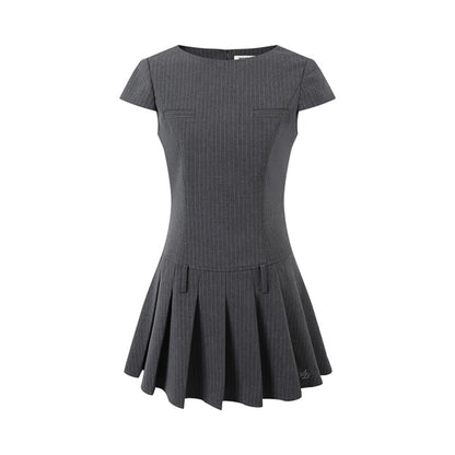 Pleated Sleeves Dress
