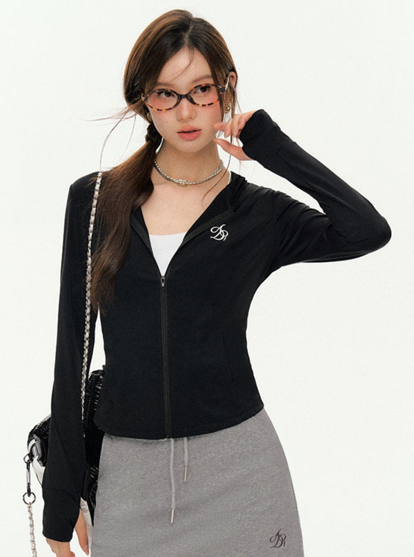 Hooded Lightweight Slim Cardigan Jacket