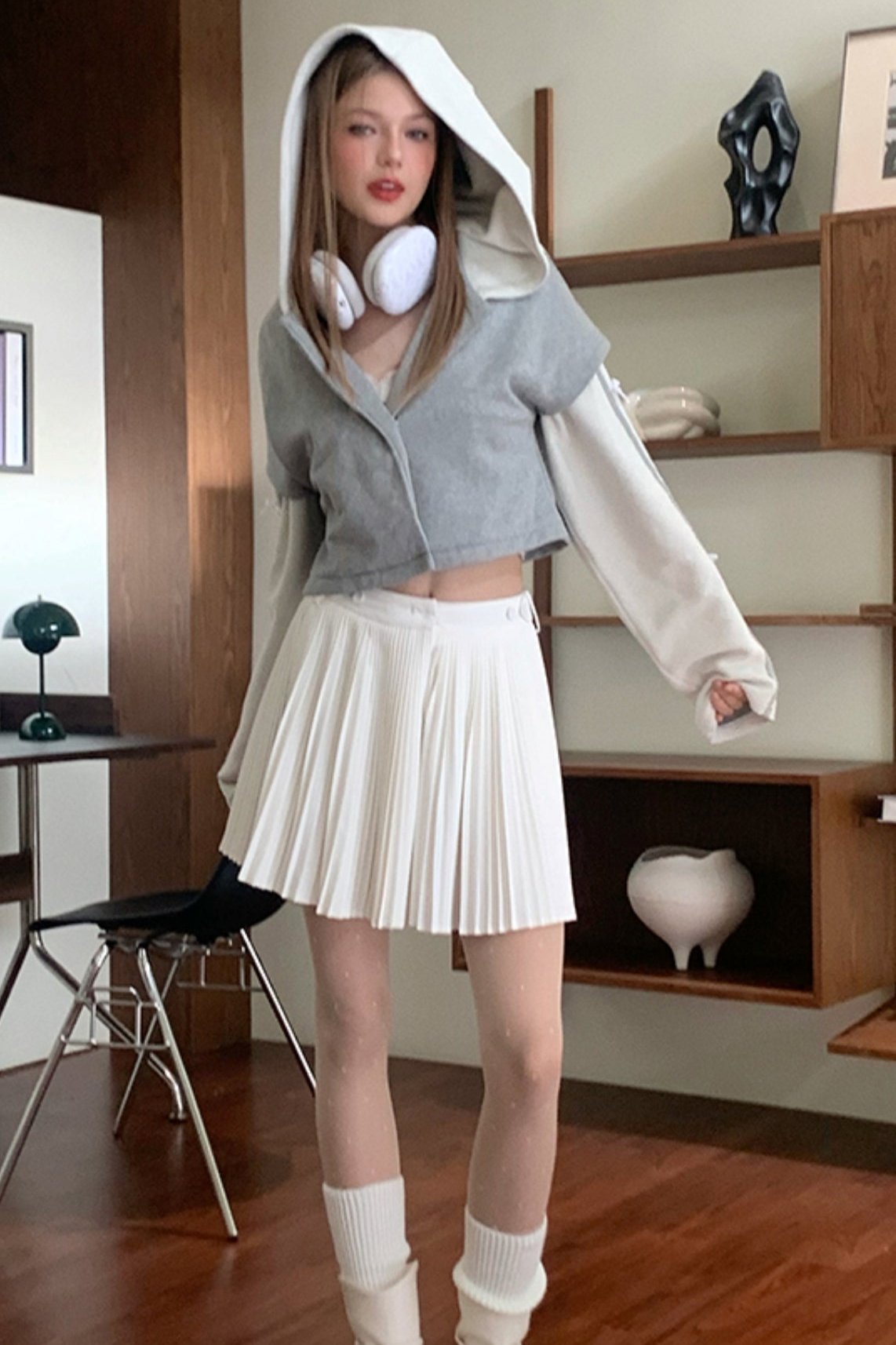 Saka Iceland Hooded Sweatshirt Skirt Set-Up