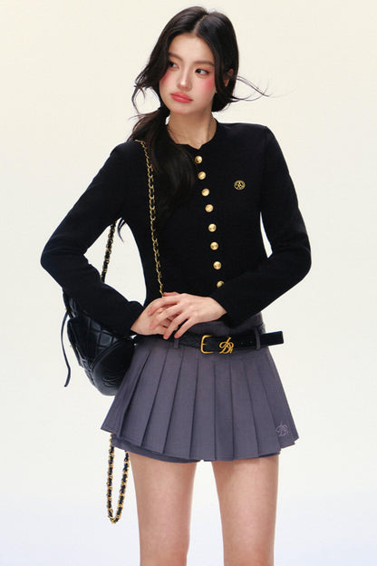 Luxury Short Knit Cardigan Set-Up